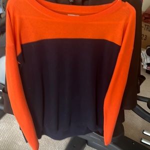 JCREW women’s sweater size XS navy/orange